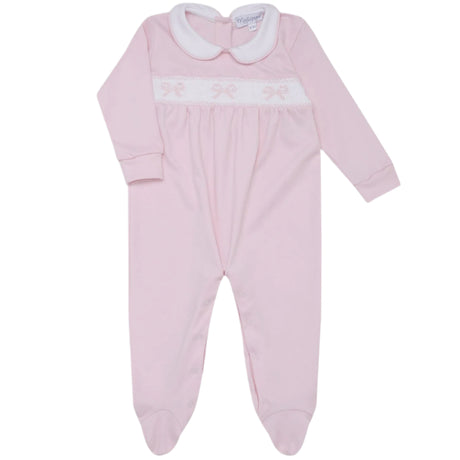 Bow Smocked Footie - HoneyBug 