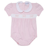 Bow Smocked Bubble - HoneyBug 