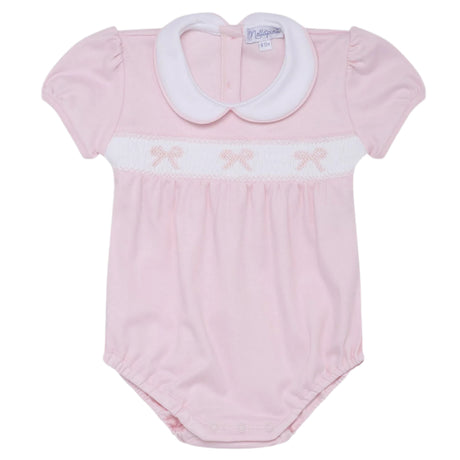 Bow Smocked Bubble - HoneyBug 