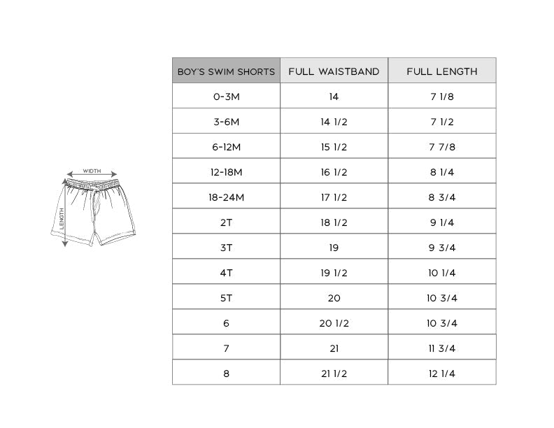 Boy's Swim Shorts - HoneyBug 