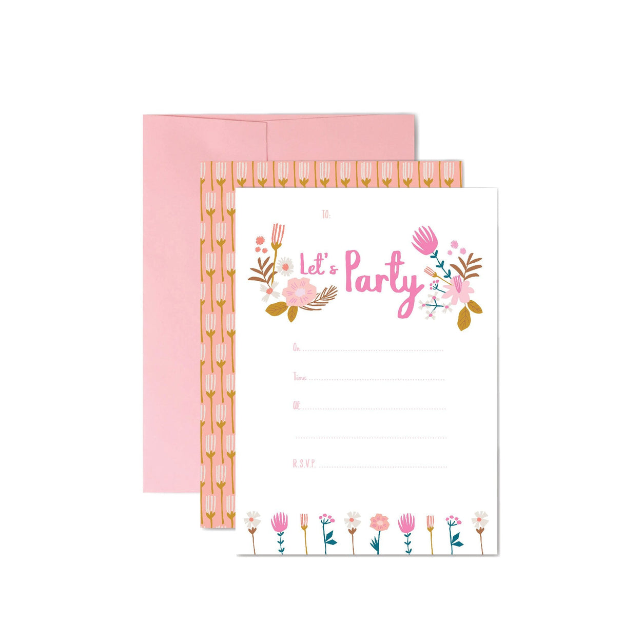 Garden Birthday Party Invitations - HoneyBug 