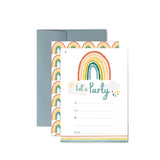 Little Rainbow Birthday Party Invitations - HoneyBug 