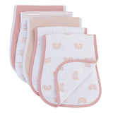 Reversible Burp Cloths - Dusty Pink Rainbow - HoneyBug 