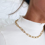 Carla Paper Clip Chain Necklace - HoneyBug 