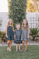 Navy Surfer Linen Cotton Shorts - HoneyBug 