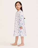 Girl's Twill Beatrice Nightgown in Chalet Toile - HoneyBug 