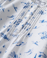 Girl's Twill Beatrice Nightgown in Chalet Toile - HoneyBug 