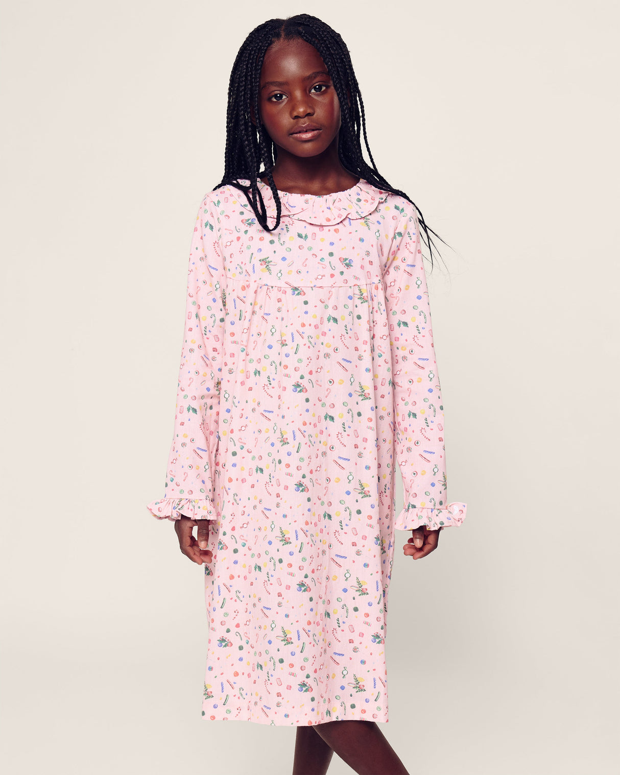 Girl's Twill Scarlett Nightgown in Vintage Sweets - HoneyBug 
