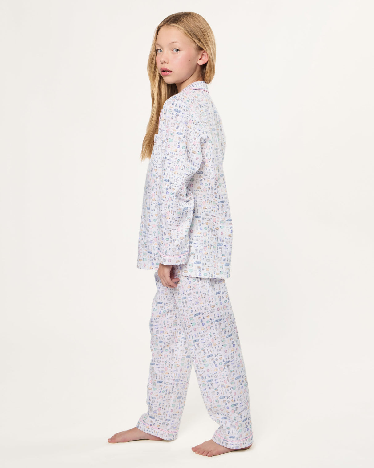 Kid's Twill Pajama Set in Baking Spirits Bright - HoneyBug 