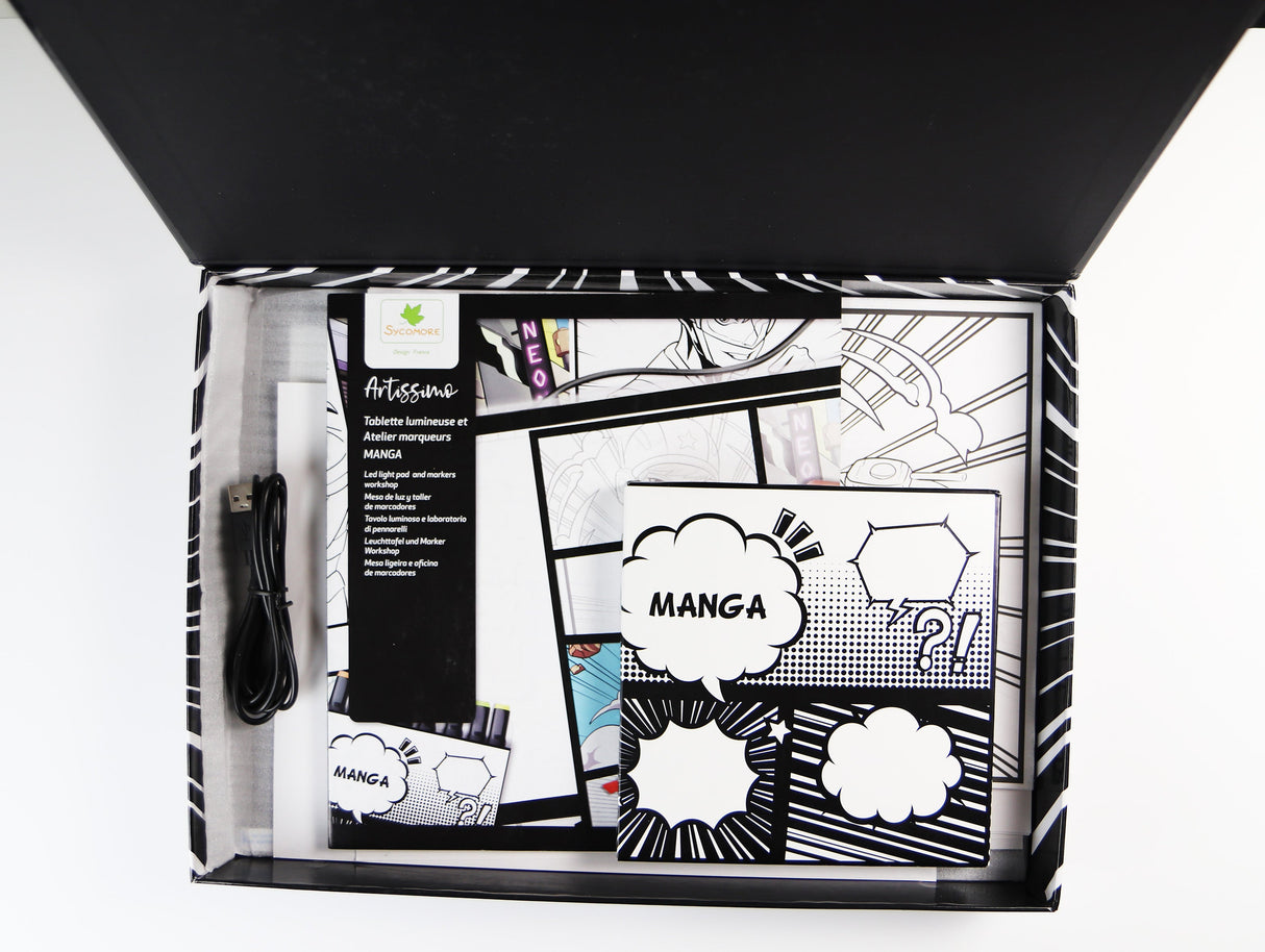 Manga - XXL+ Led Light Pad  And Markers Workshop - 10y+