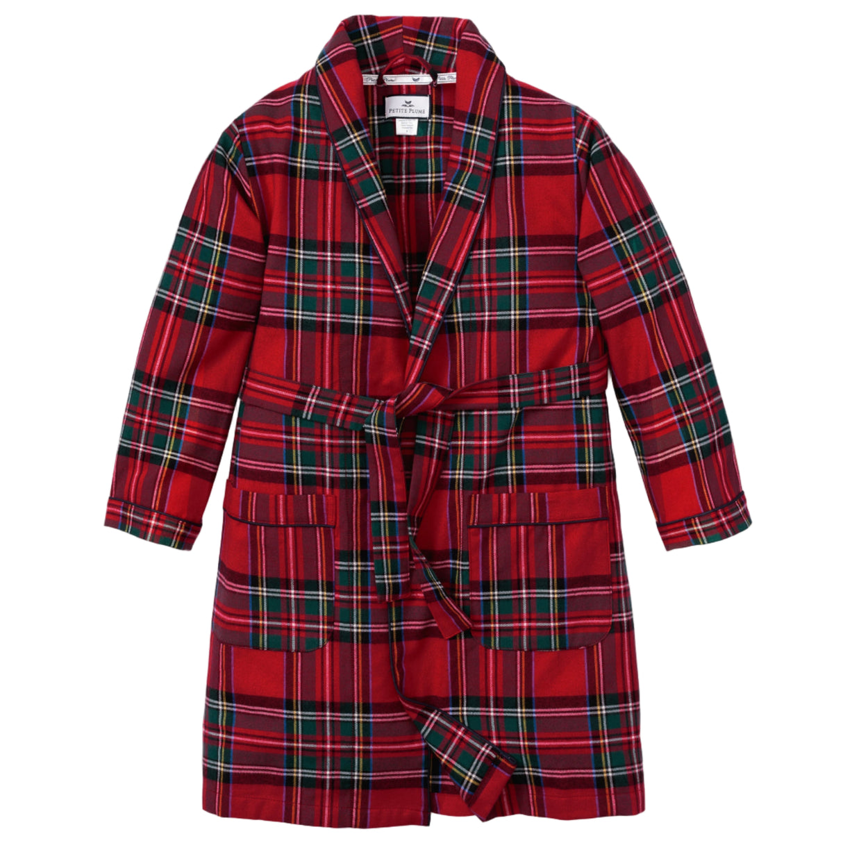Kid's Brushed Twill Robe in Imperial Tartan - HoneyBug 