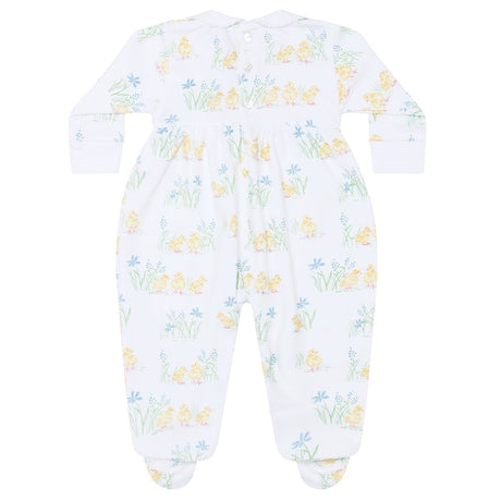 Chicks Print Smocked Footie