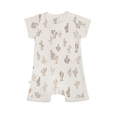 Organic Baby Short Zip Romper - Cactus