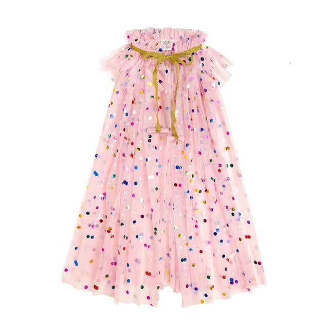 Pink Confetti Cape - HoneyBug 