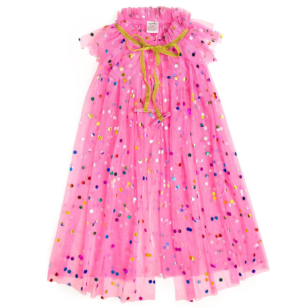 Raspberry Confetti Cape - HoneyBug 