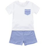 Charles Boys' Pima Cotton Short Set - Stripes - HoneyBug 