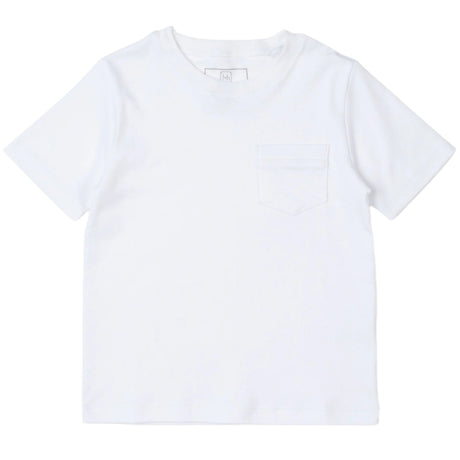 Charles Boys' Pima Cotton Pocket T-shirt - White - HoneyBug 