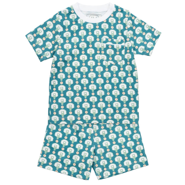 Charles Boys' Short Set - Basketball Game - HoneyBug 