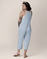 Charlie Maternity & Nursing Romper | French Blue - HoneyBug 