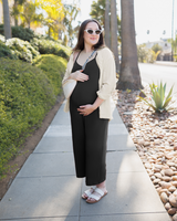 Charlie Maternity & Nursing Romper | Black - HoneyBug 