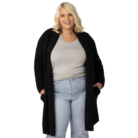 Chloe Chunky Cardigan Sweater | Black - HoneyBug 