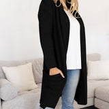 Chloe Chunky Cardigan Sweater | Black - HoneyBug 