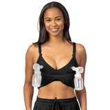 Signature Sublime® Contour Hands-Free Pumping & Nursing Bra | Black - HoneyBug 