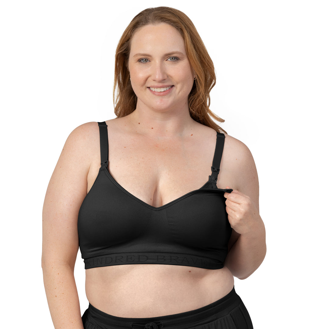 Signature Sublime® Contour Hands-Free Pumping & Nursing Bra | Black - HoneyBug 