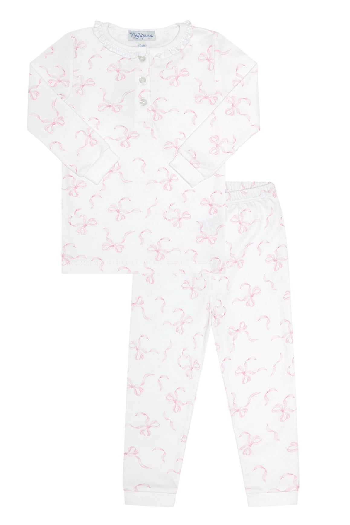 Charming Bows Print Pajamas - HoneyBug 