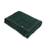 Cotton Muslin Quilted Throw - Evergreen Plaid