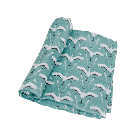 Muslin Swaddle Blanket Oh So Soft Crane - HoneyBug 