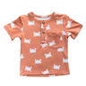 Boy's Short Sleeve Henley Shirt - HoneyBug 