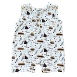 Boy's Sleeveless Romper - HoneyBug 