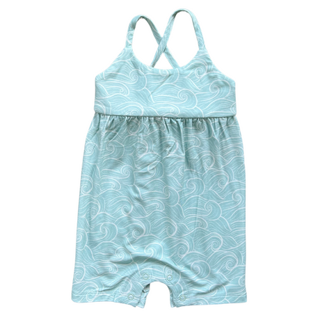 Girl's Tie-Back Romper - HoneyBug 