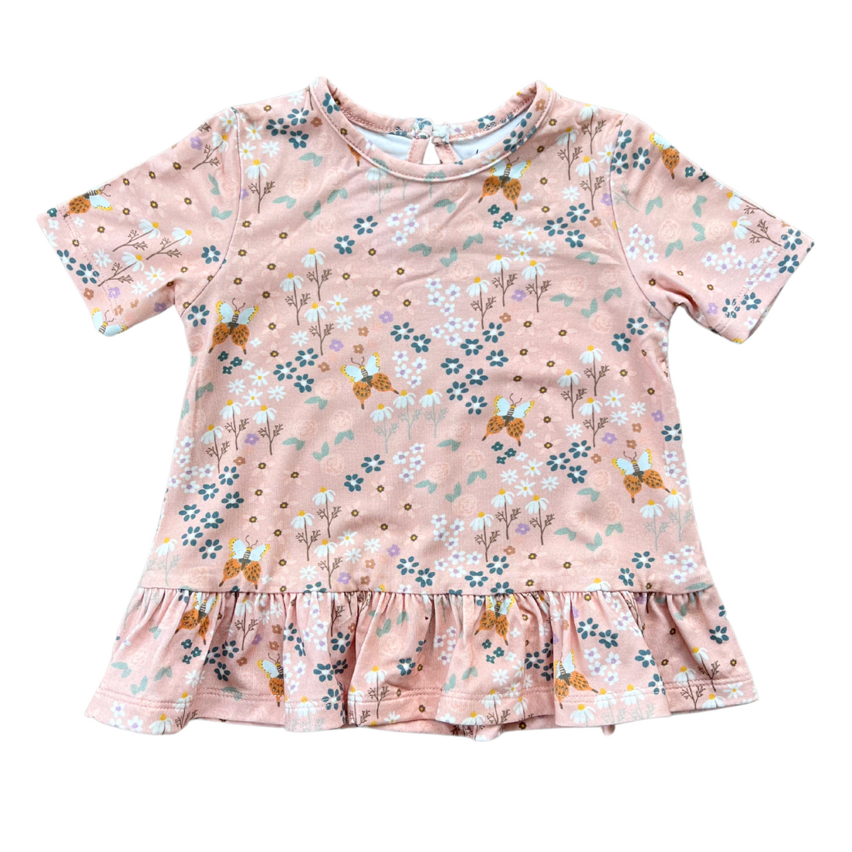 Short Sleeve Peplum Top - HoneyBug 
