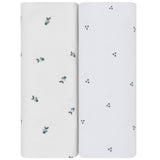 Waterproof Changing Pad Cover | Cradle Sheet Set - Blue Berry - HoneyBug 