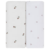 Waterproof Crib Sheet Set - Lavender Berry - HoneyBug 