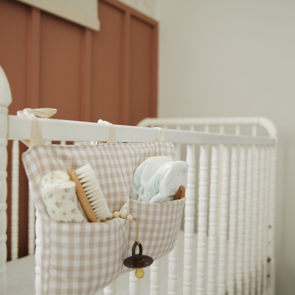 Haven Baby Crib Diaper Caddy Storage Organizer Nursery Room
