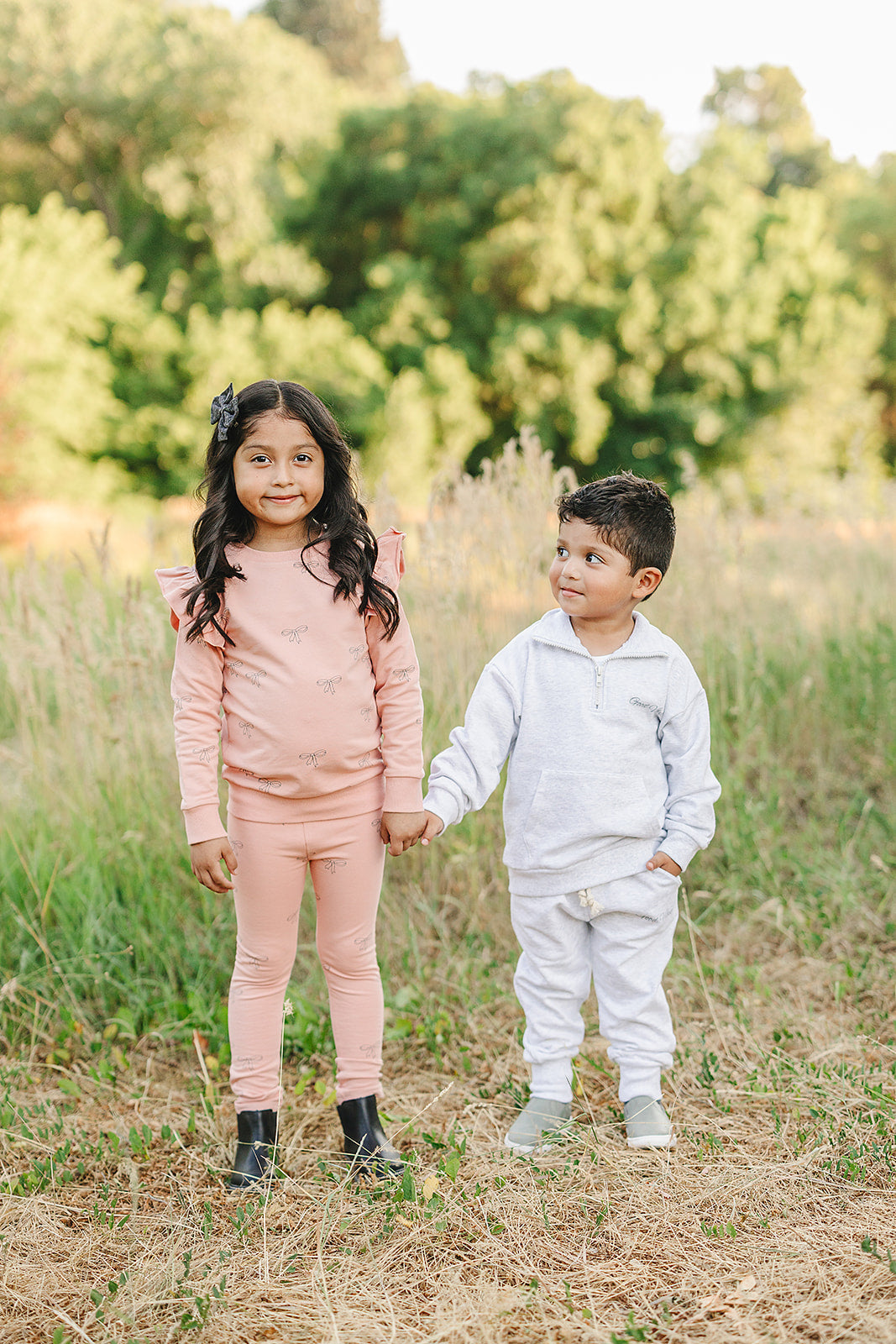 Good Vibes Quarter Zip French Terry Set - HoneyBug 