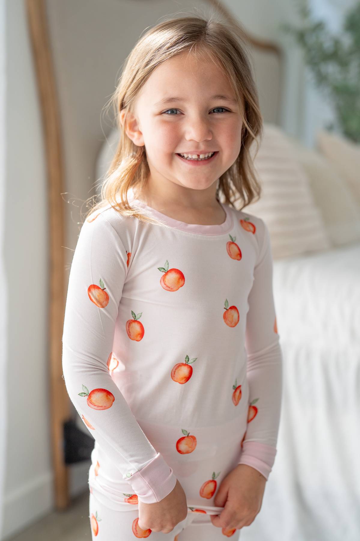 Sweet Peach | Two Piece Pajama Set - HoneyBug 