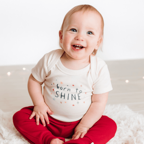 graphic bodysuit | born to shine - HoneyBug 