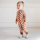 COPPER CHECKERS DREAM ROMPER HOODIE