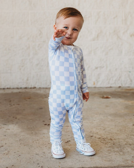 CLOUDY CHECKERS DREAM ROMPER