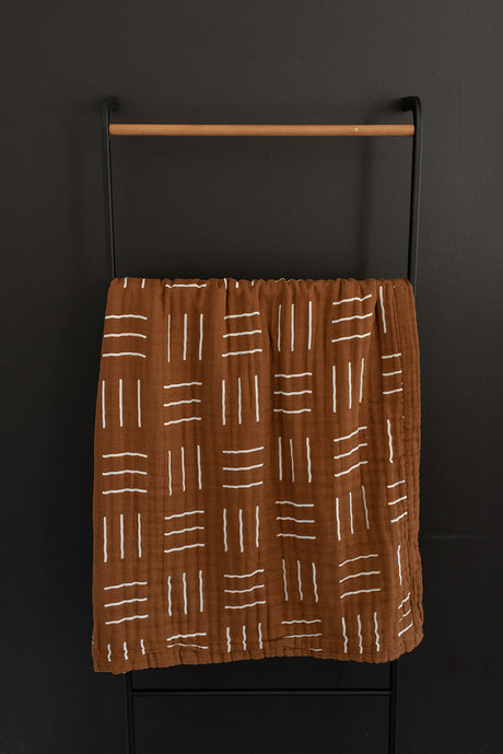 Mustard Mudcloth Muslin Quilt - HoneyBug 