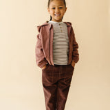 Organic Tee and Corduroy Pant Set - Plum