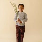 Organic Tee and Corduroy Pant Set - Plum