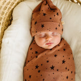 Organic Swaddle Blanket & Hat - Starstruck