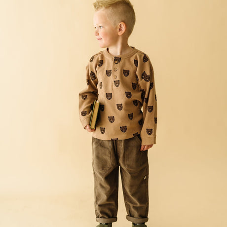 Organic Tee and Corduroy Pant Set - Espresso