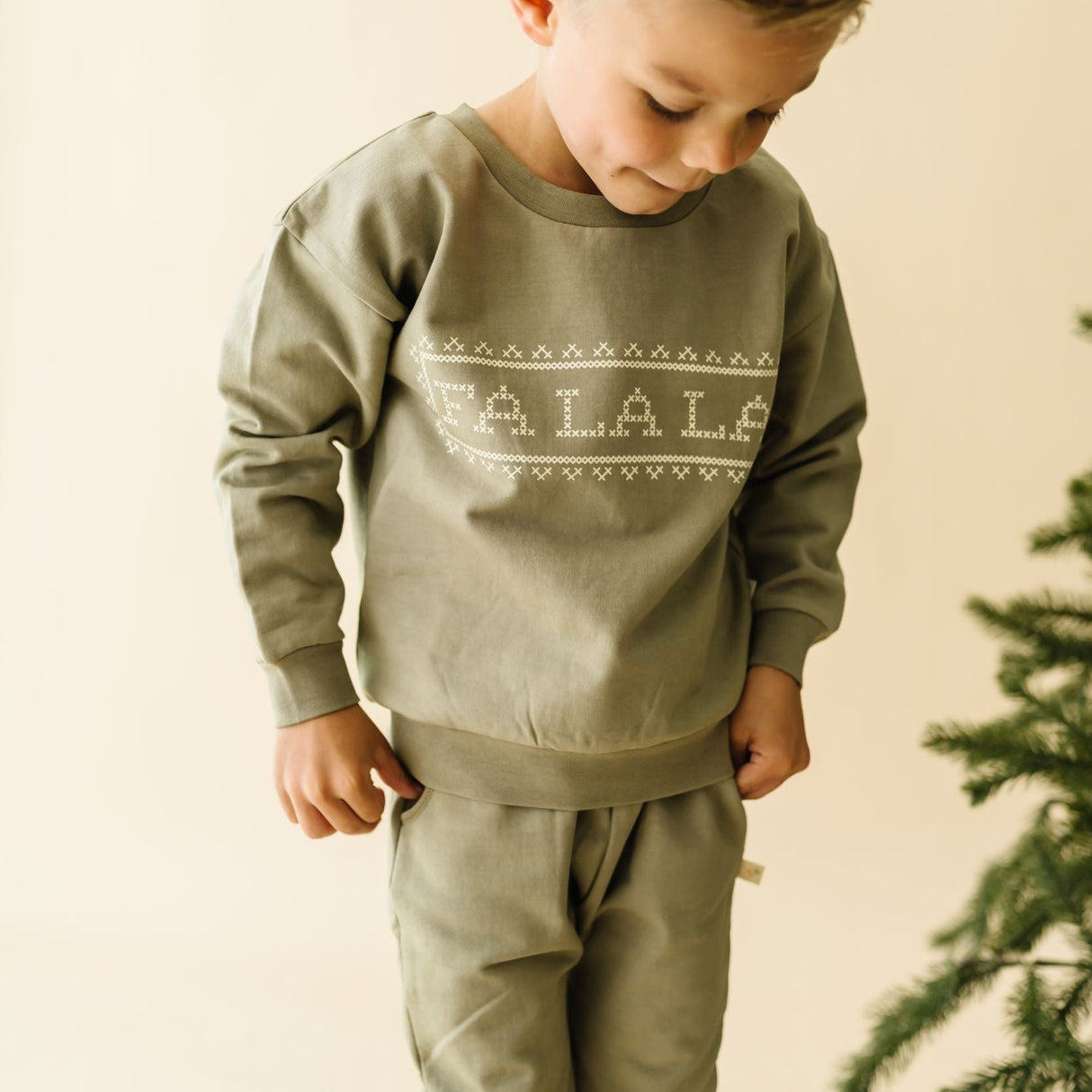 Organic Fleece Sweatshirt - Fa La La