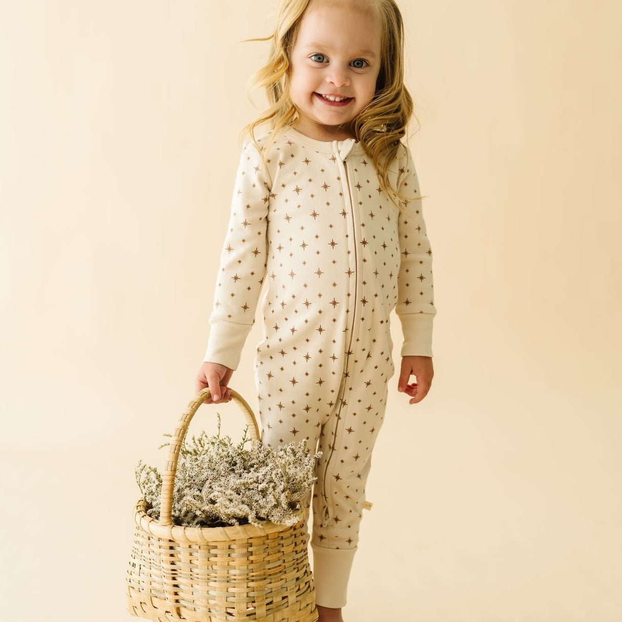 Organic 2-Way Zip Romper - North Star